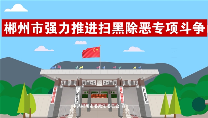 郴州市强力推进扫黑除恶专项斗争动画